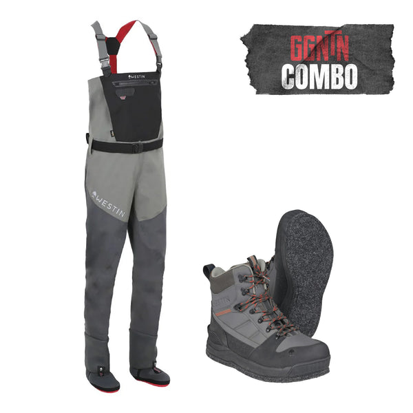 Vadarpaket: Westin W8 vadarbyxor + Westin W6 vadarskor (filtsula)