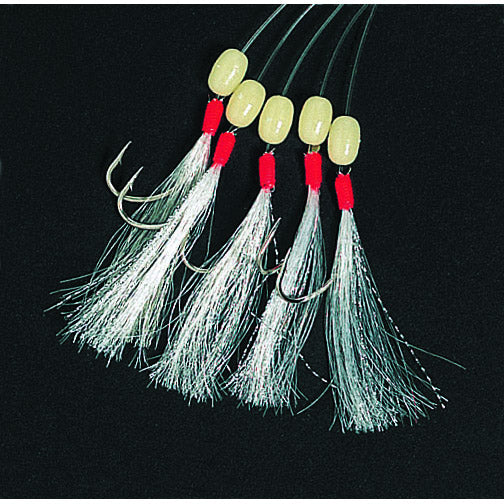 Makrill Häckla 5-krokar Vit