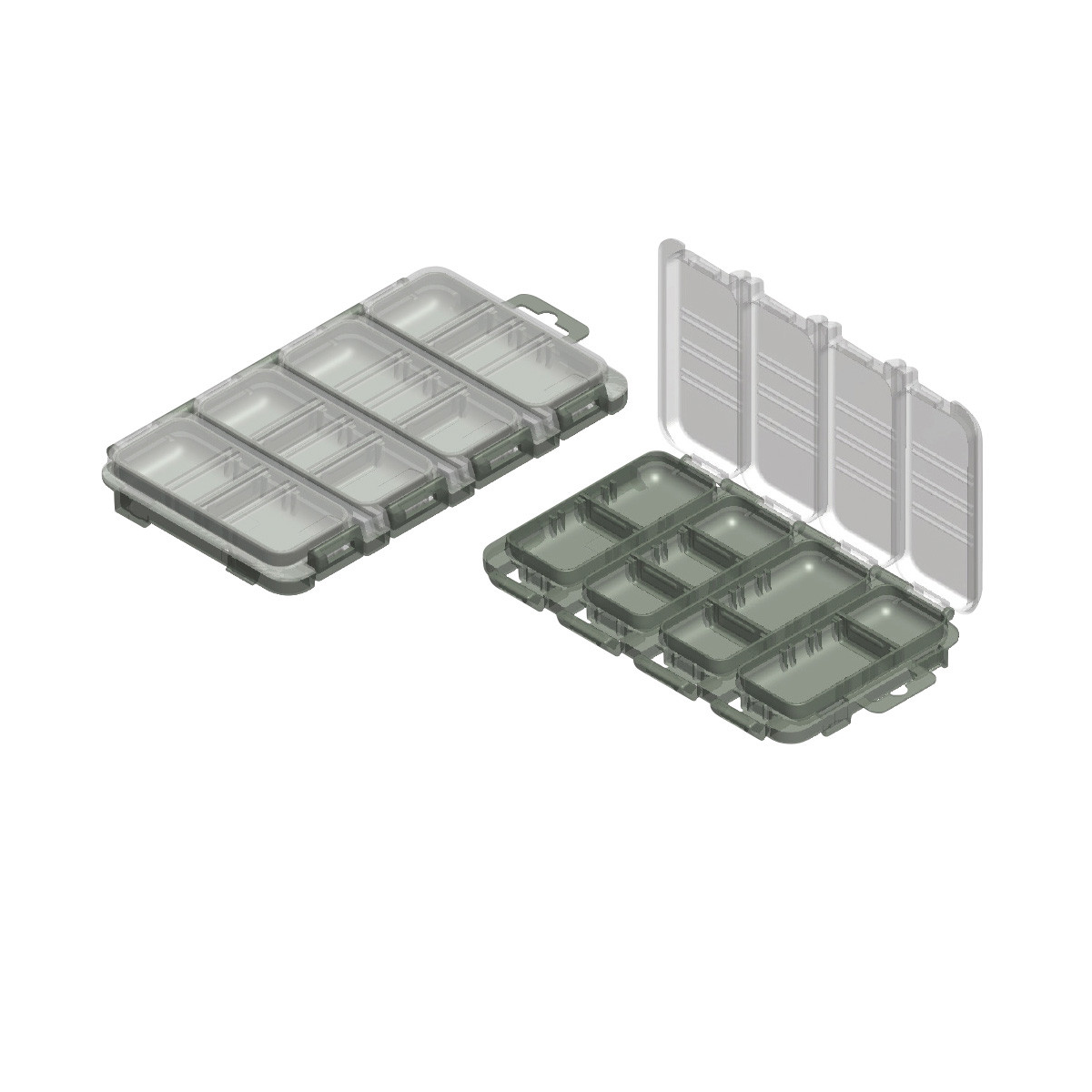 Meiho J Quatro Case Terminal Tackle Box (175x105x18mm), Black