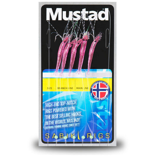 Mustad Mini Shrimp Fluo Pink Häckla 5-krokar