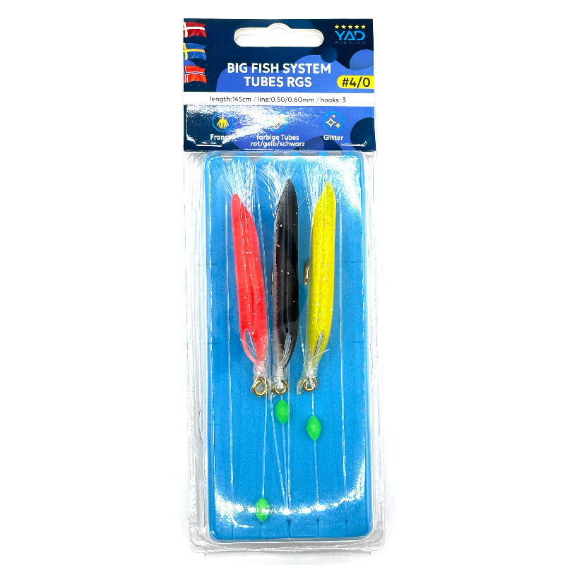 YAD Big Fish System Tubes Rigs 3-krokar 5/0