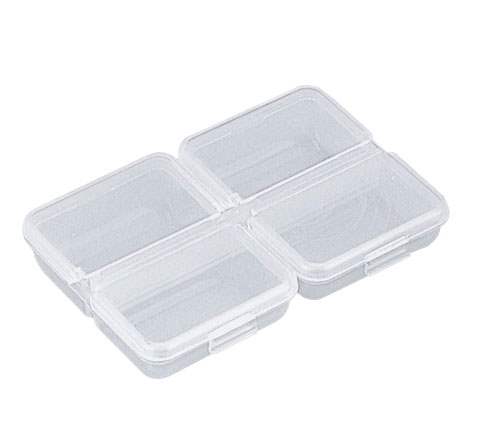 Meiho Accessories Box, 95x68x18 - 4 Comp - Clear