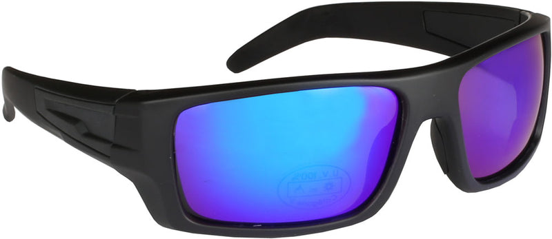 Wiggler Poloriserade Solglasögon Solid Black/Revo Blue Lens 58194-B
