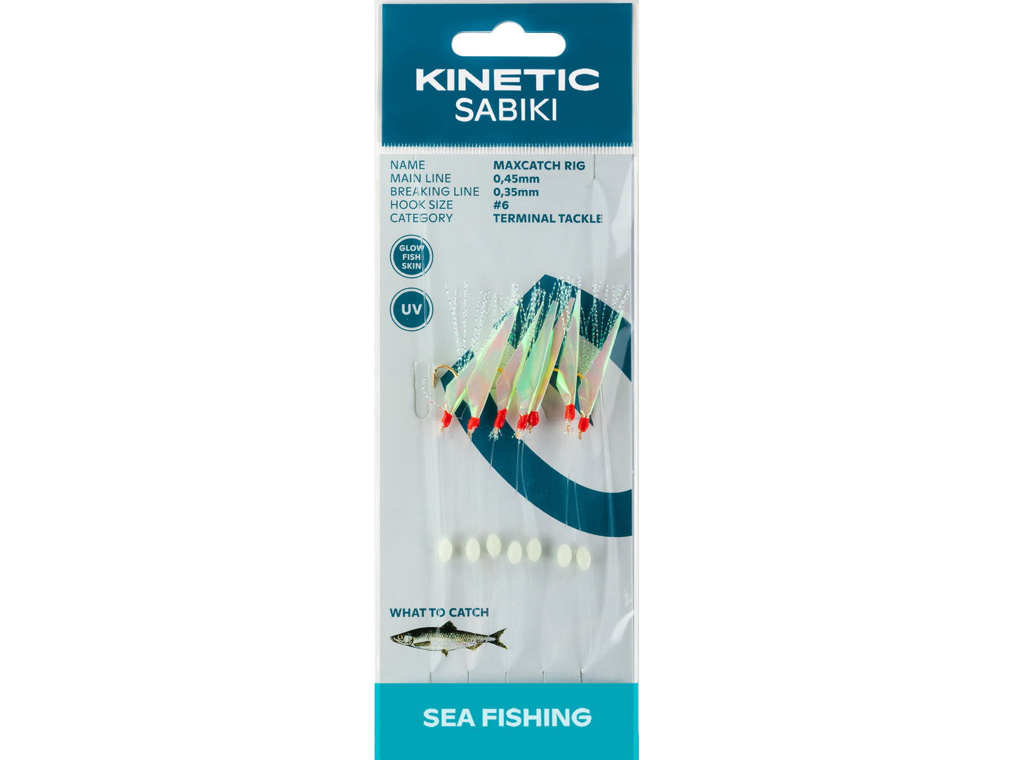 Kinetic Sabiki MaxCatch Häckla 7-krokar