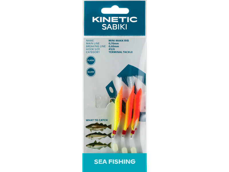 Kinetic Sabiki Mini Makk Häckla 3-krokar