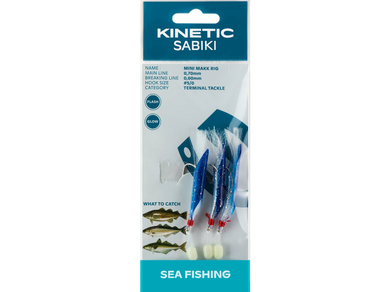Kinetic Sabiki Mini Makk Häckla 3-krokar