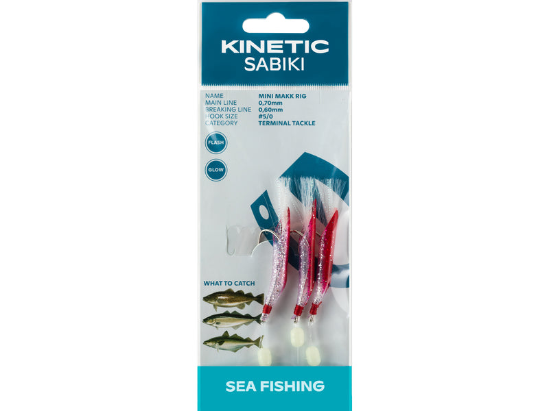 Kinetic Sabiki Mini Makk Häckla 3-krokar