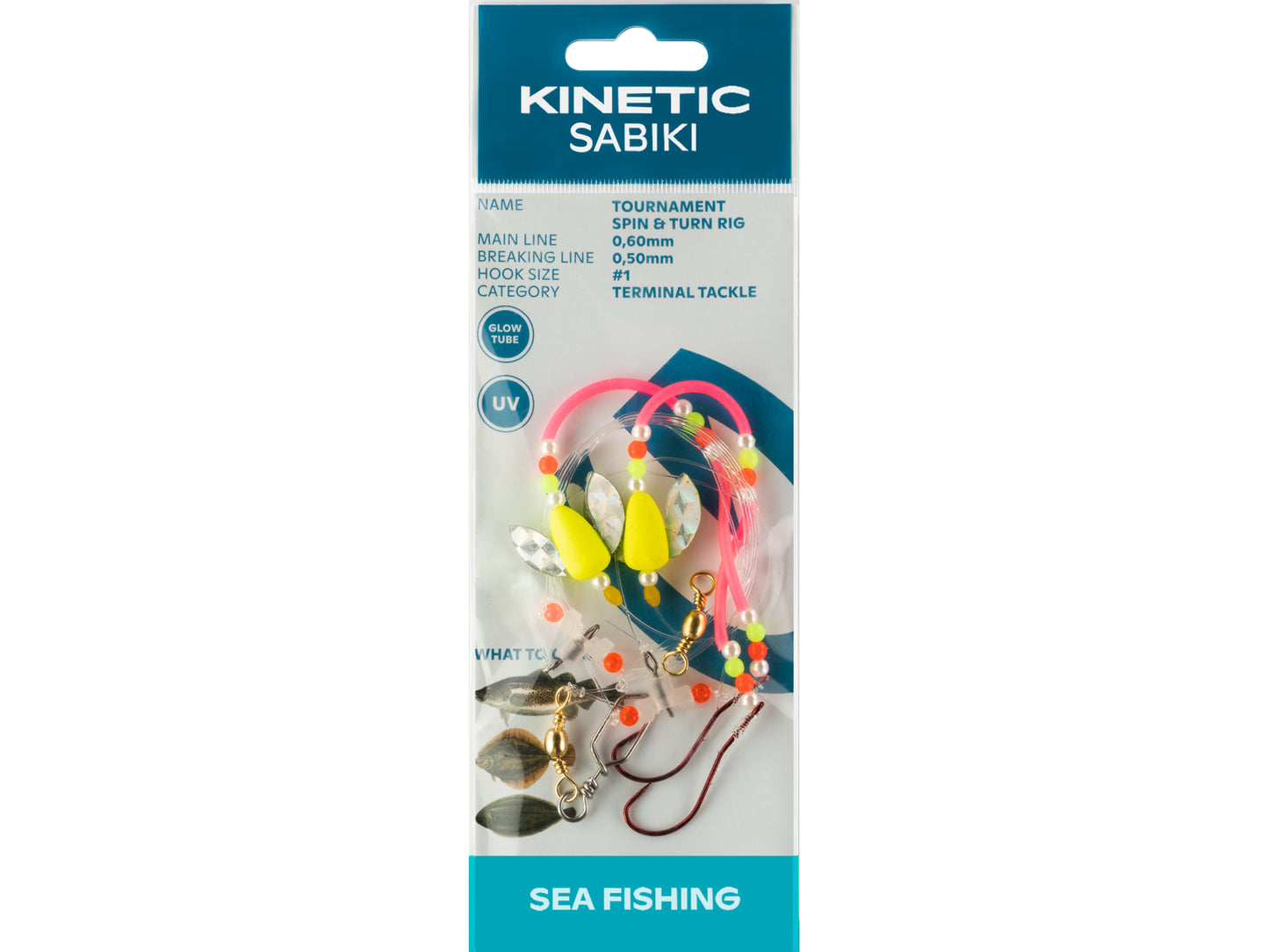 Kinetic Sabiki Tournament Spin&Turn Plattfisktackel