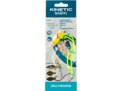 Kinetic Sabiki Tournament Spin&Turn Plattfisktackel