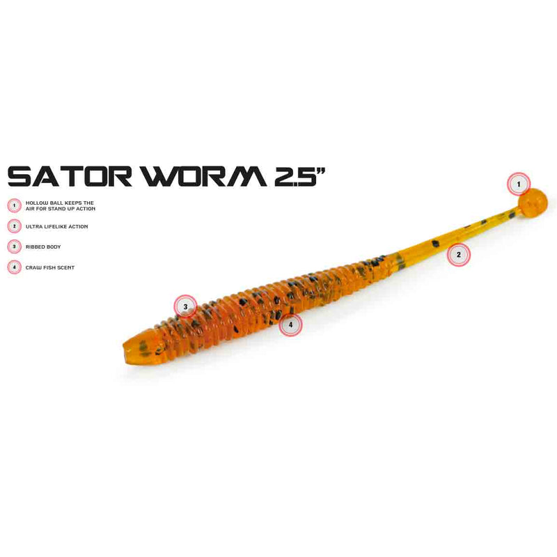 Molix Sator Worm 6,35cm, 15-pack