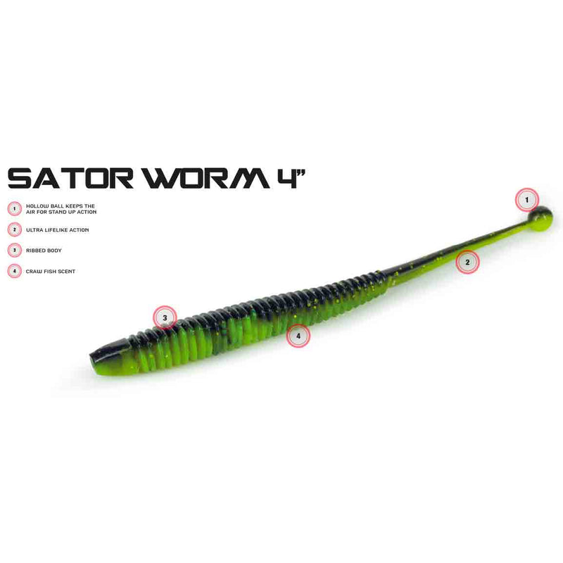 Molix Sator Worm 10 cm, 10-pack